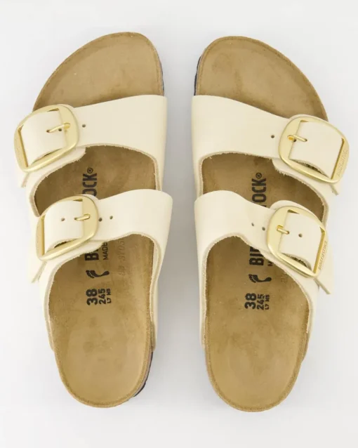 Arizona Big Buckle Pantoletten in Beige