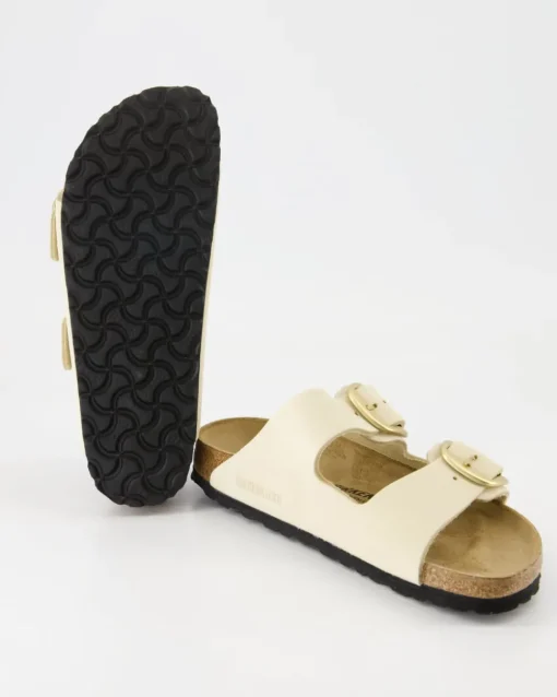 Arizona Big Buckle Pantoletten in Beige