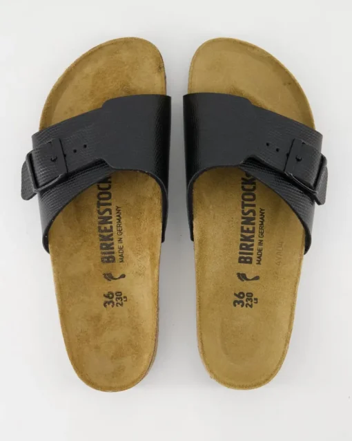 Catalina Birko-Flor Pantoletten in Schwarz