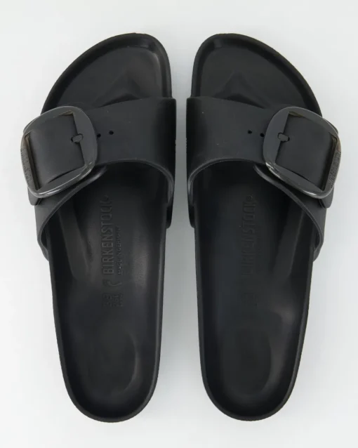 Madrid Big Buckle EVA Pantoletten in Schwarz