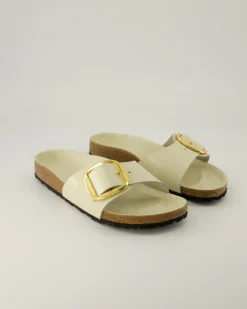 Madrid Big Buckle Pantoletten in Beige
