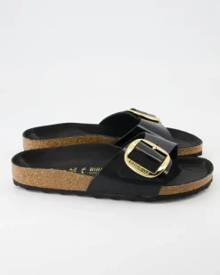 Madrid Big Buckle Pantoletten in Schwarz