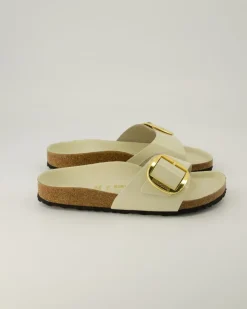 Madrid Big Buckle Pantoletten in Beige