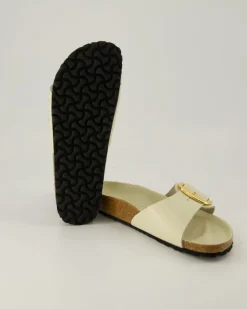 Madrid Big Buckle Pantoletten in Beige