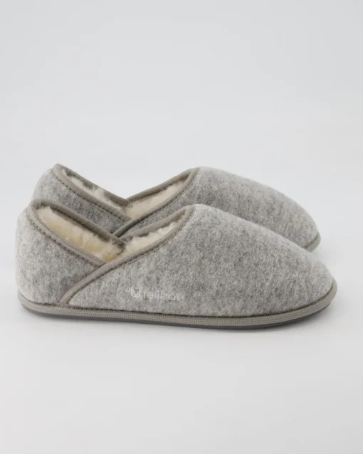 Trendy Filz Hausschuhe in Grau