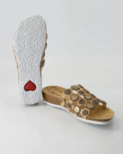 3-000247-4010 Pantoletten in Gold