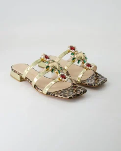 5421-772 Pantoletten in Gold