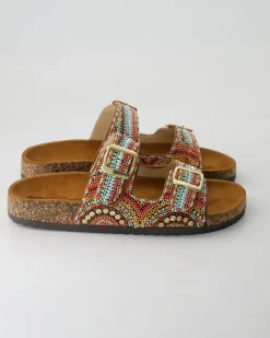 230705-2 Pantoletten in Mehrfarbig