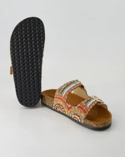 230705-2 Pantoletten in Mehrfarbig