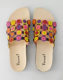 3-000247-0020 Pantoletten in Mehrfarbig