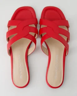 1222 Pantoletten in Rot