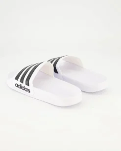 Adilette Shower Pantoletten in Weiß