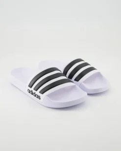 Adilette Shower Pantoletten in Weiß
