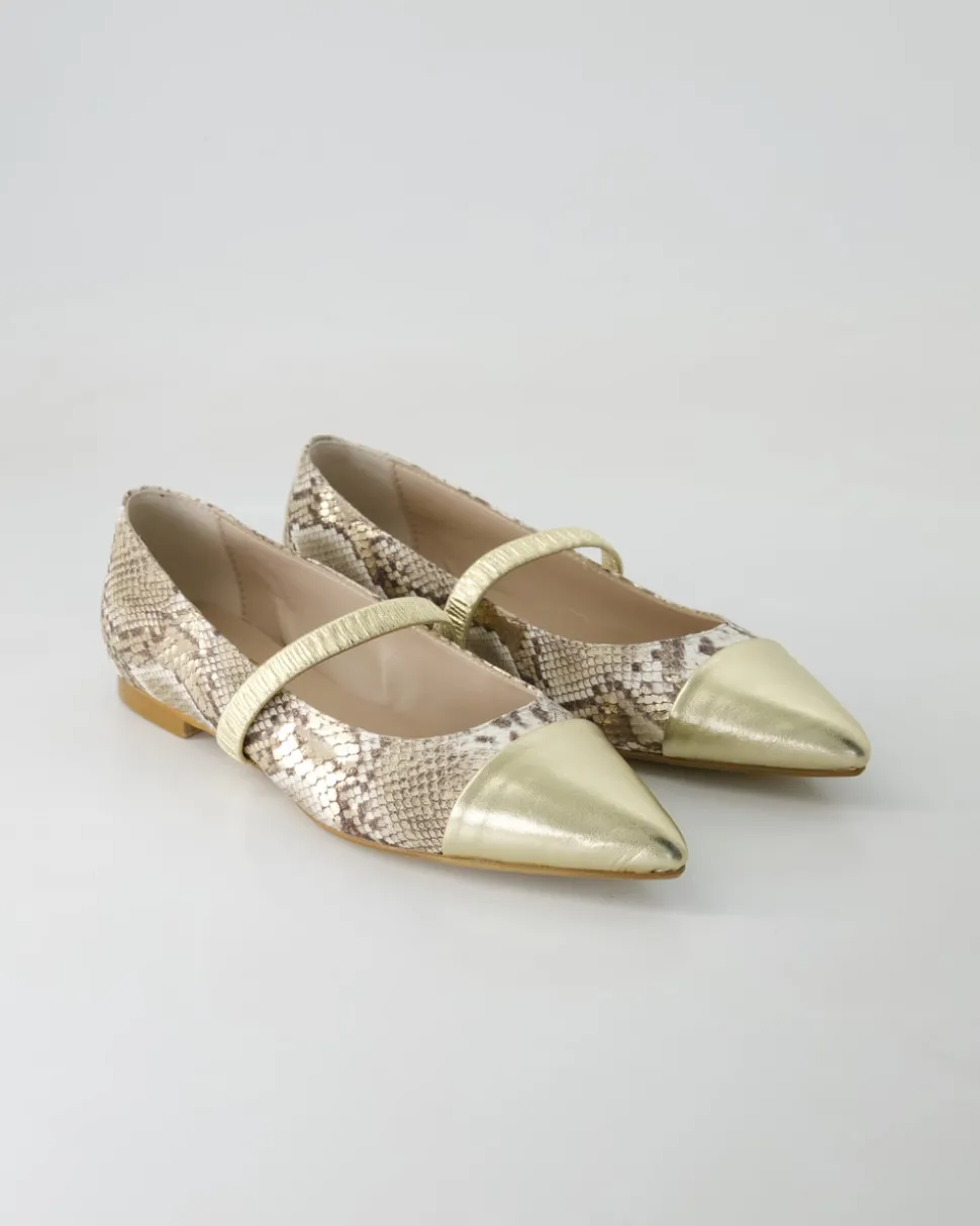B028 Ballerinas in Gold