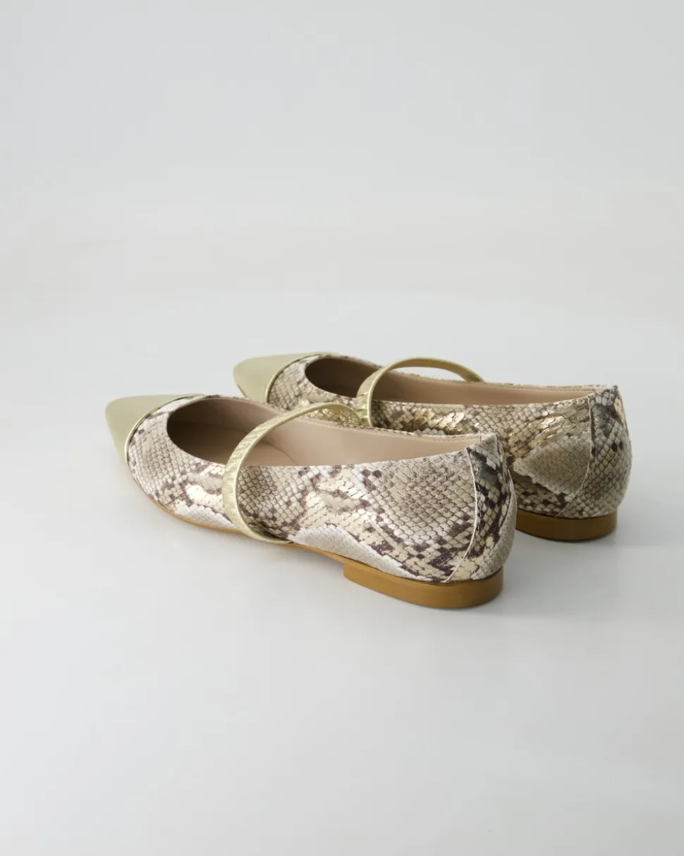 B028 Ballerinas in Gold