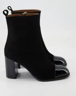 Camoscio Nero / Vernice Nero Stiefeletten in Schwarz