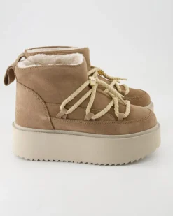 Classic Low Platform Stiefeletten in Beige