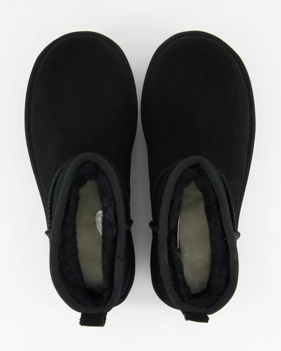 Classic Ultra Mini Platform Winterschuhe in Schwarz