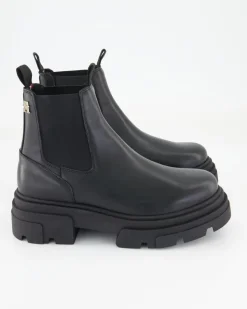 Combat Leather Low Chelsea Chelsea Boots in Schwarz