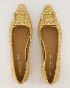 Diamond Ballerinas in Beige