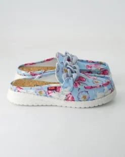 Ella chain calla Pantoletten in Blau