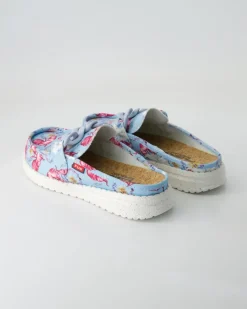 Ella chain calla Pantoletten in Blau