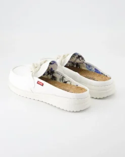 Ella washed Pantoletten in Weiß