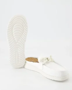 Ella washed Pantoletten in Weiß