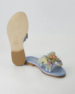 FB1089 Pantoletten in Blau