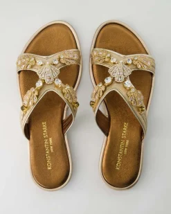 FB1115 Pantoletten in Bronze