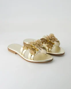 FB1089 Pantoletten in Gold