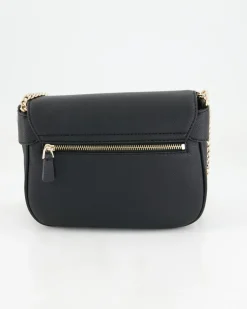Fedora Flap Shoulder Bag Handtasche in Schwarz