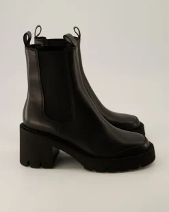 Glossy Chelsea Boots in Schwarz