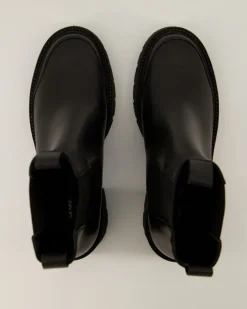 Glossy Chelsea Boots in Schwarz