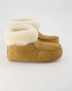 Hüttenpatschen Hausschuhe in Braun