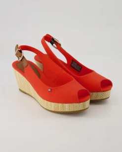 Iconic Elba Sling Back Wedges in Orange