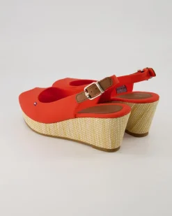 Iconic Elba Sling Back Wedges in Orange