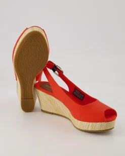 Iconic Elba Sling Back Wedges in Orange