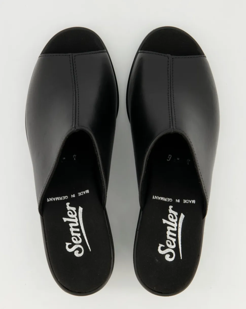 Inka Pantoletten in Schwarz