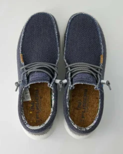 Jack Jute navy Slipper in Blau