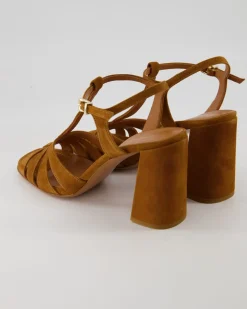 Jersey Sandalen in Braun