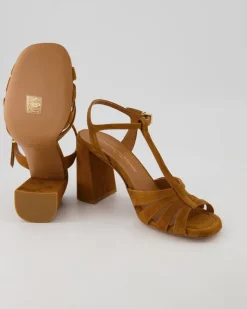 Jersey Sandalen in Braun