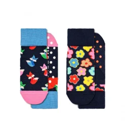 Kids Antislip 2-Pack Fox & Flo Socken in Mehrfarbig