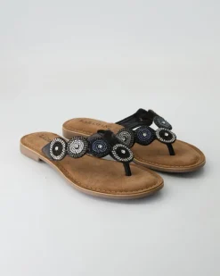 LA75451 Zehentrenner in Schwarz