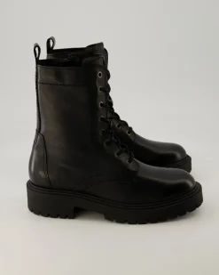 Lace up Bootie Stiefeletten in Schwarz