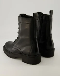 Lace up Bootie Stiefeletten in Schwarz