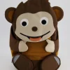 Large Friend Affe Rucksack in Braun