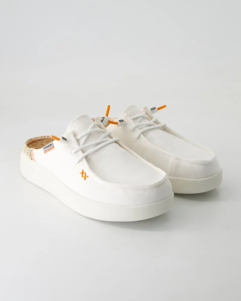 Lily capri washed Pantoletten in Weiß