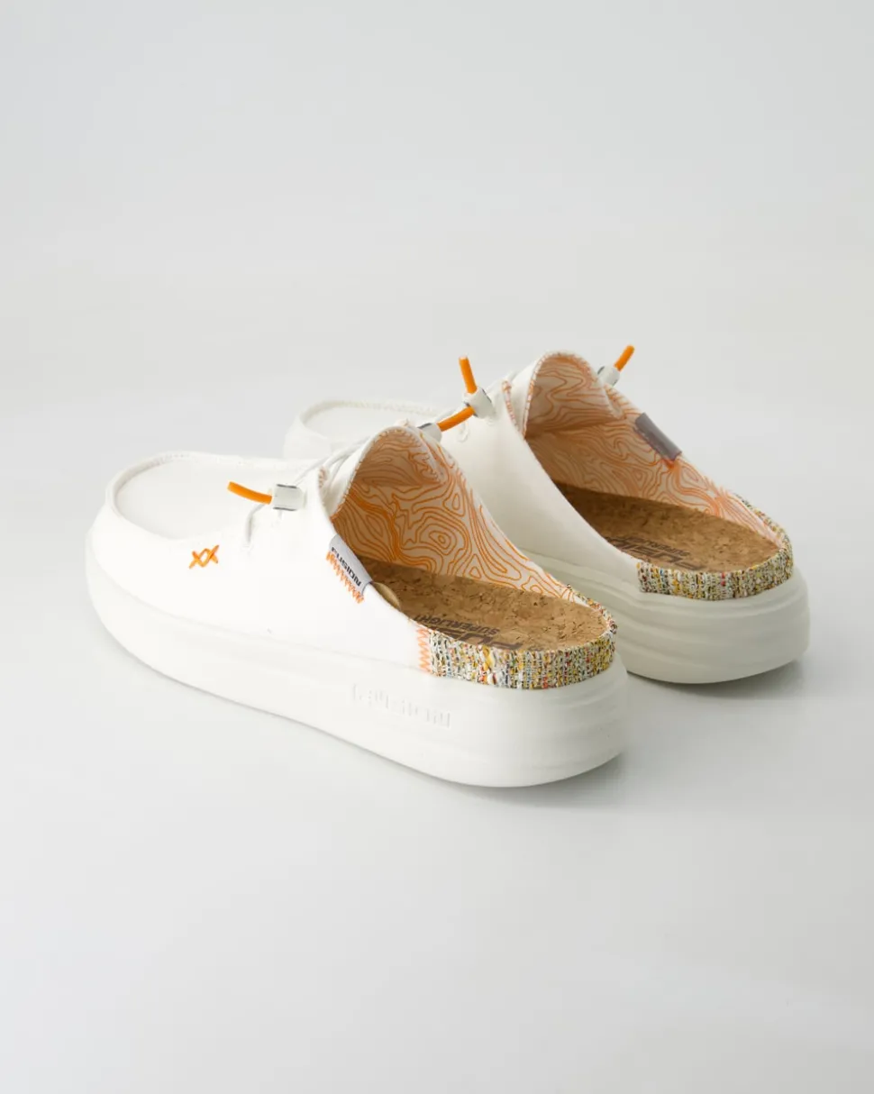 Lily capri washed Pantoletten in Weiß