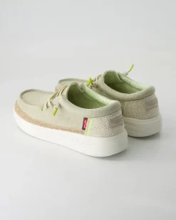 Lily linen moss Slipper in Grün